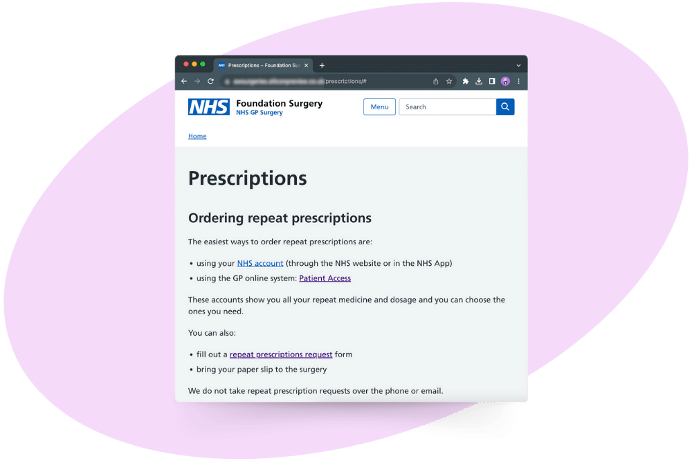 NHS online access