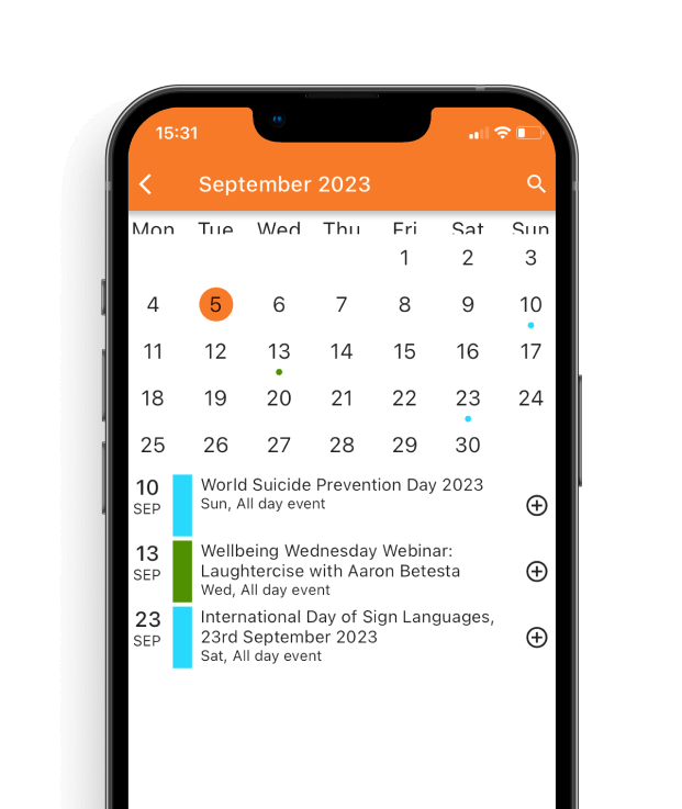 Phone showing Healthcare Apps - Staff Workforce such as healthzone